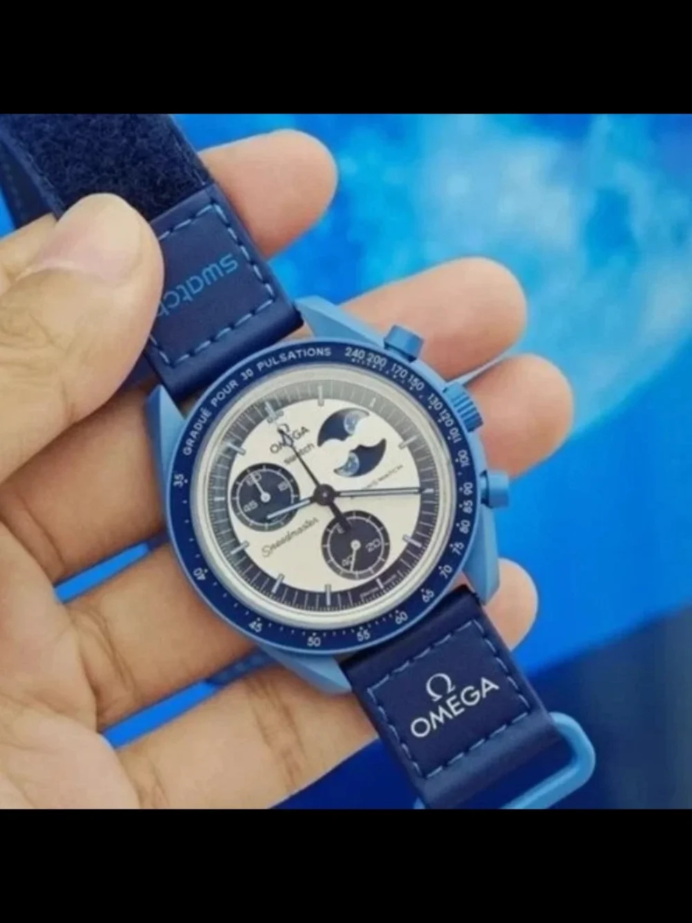 New Swatch x Omega Moonswatch Mission To The Super Blue Watch - With Box